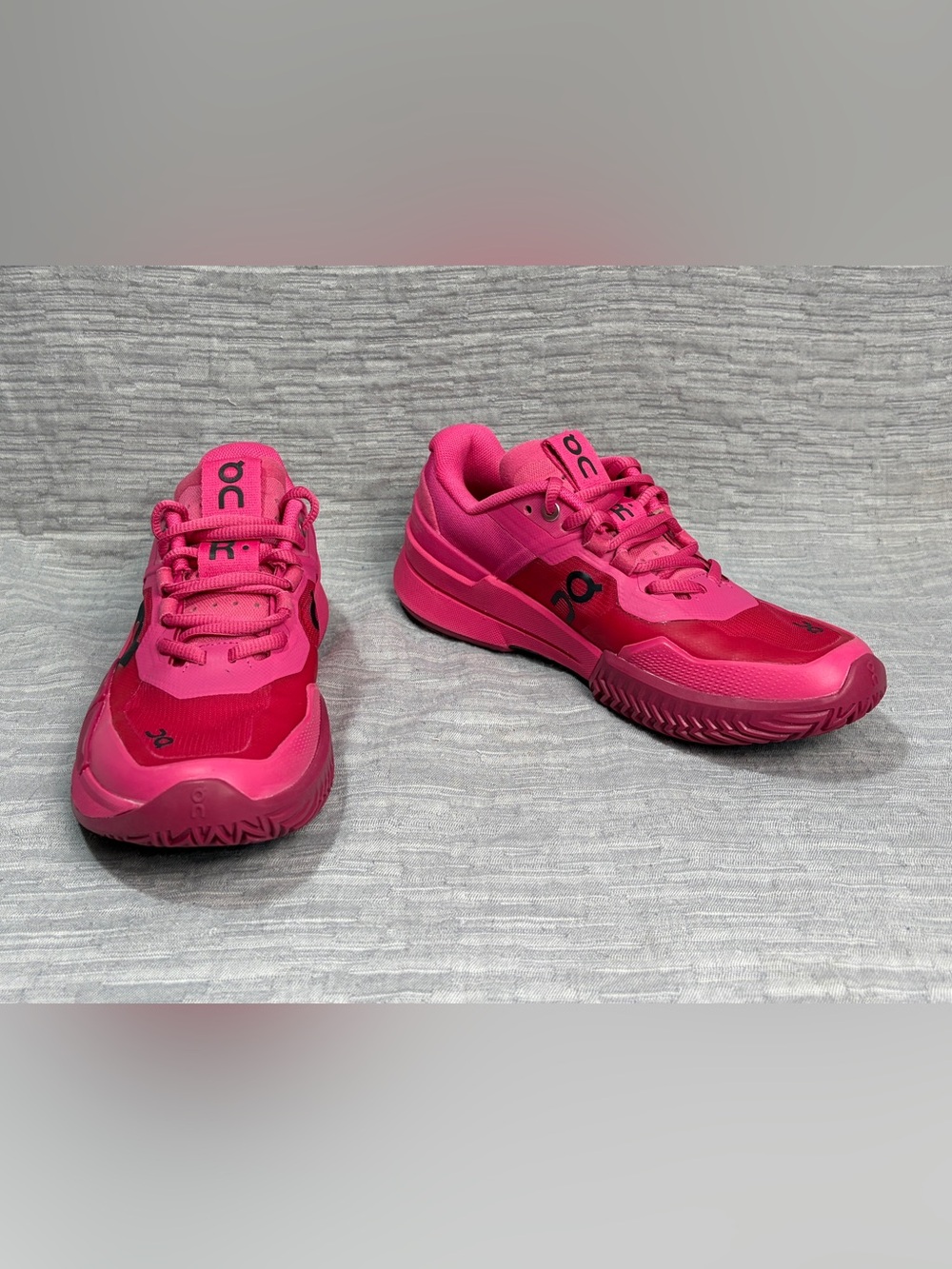 ON The Roger Pro 2 tennis shoes in the Pink Grenadine colorway